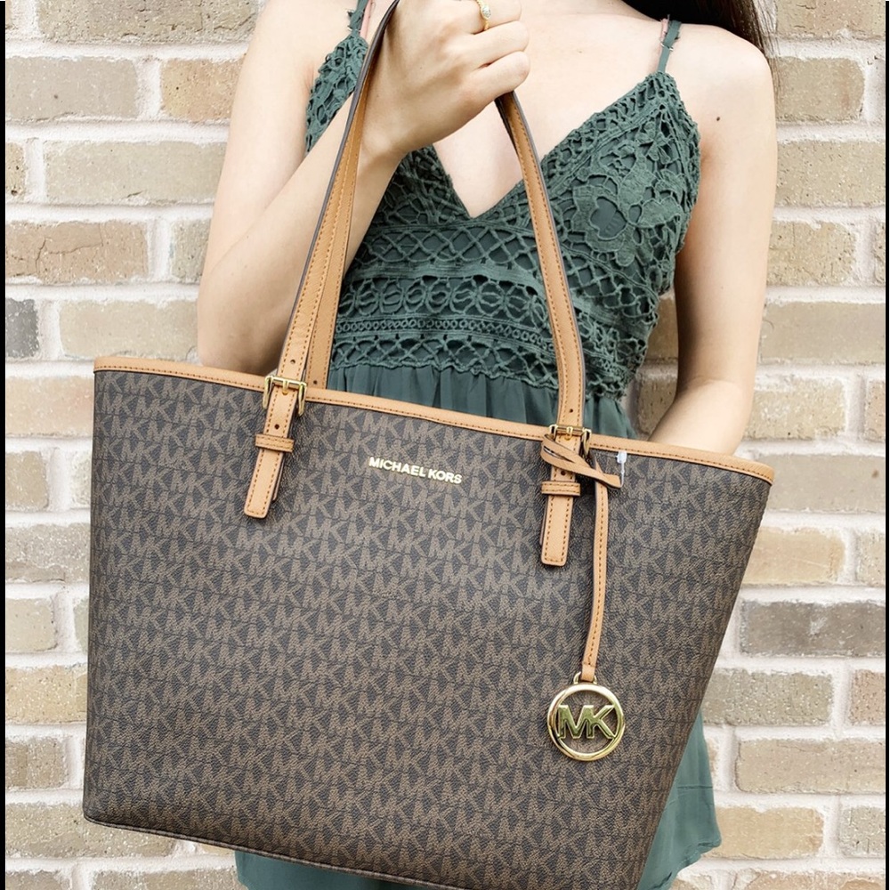 Gaby’sBags-Michael Kors tote brown MK - Picture 5 of 7